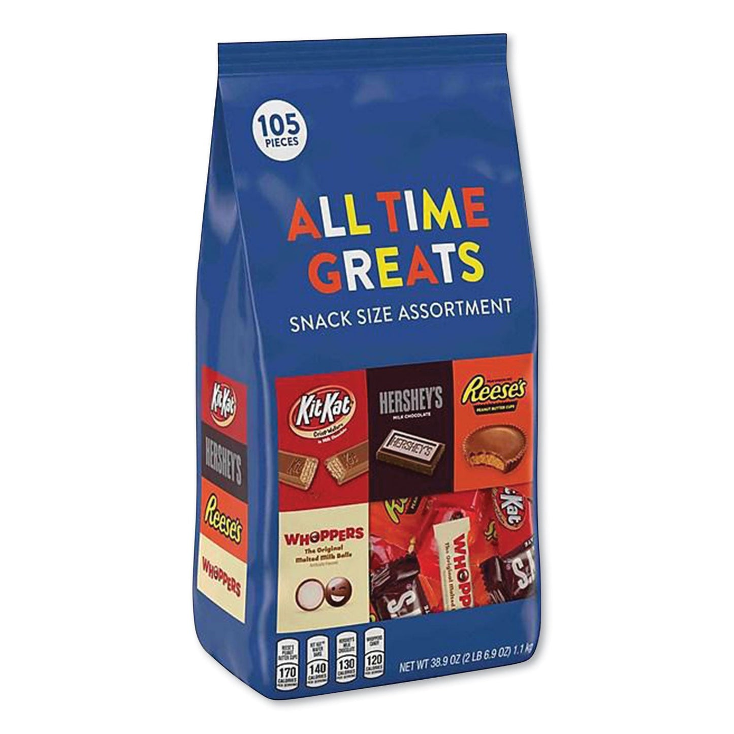 Hershey's All Time Greats Milk Chocolate Variety Pack, Assorted, 38.9 oz Bag (HRS20243)