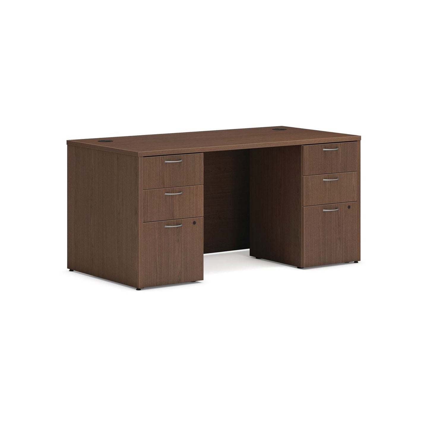 HON Mod Double Pedestal Desk Bundle, 60" x 30" x 29", Sepia Walnut (HONLDS6030BBFSE)