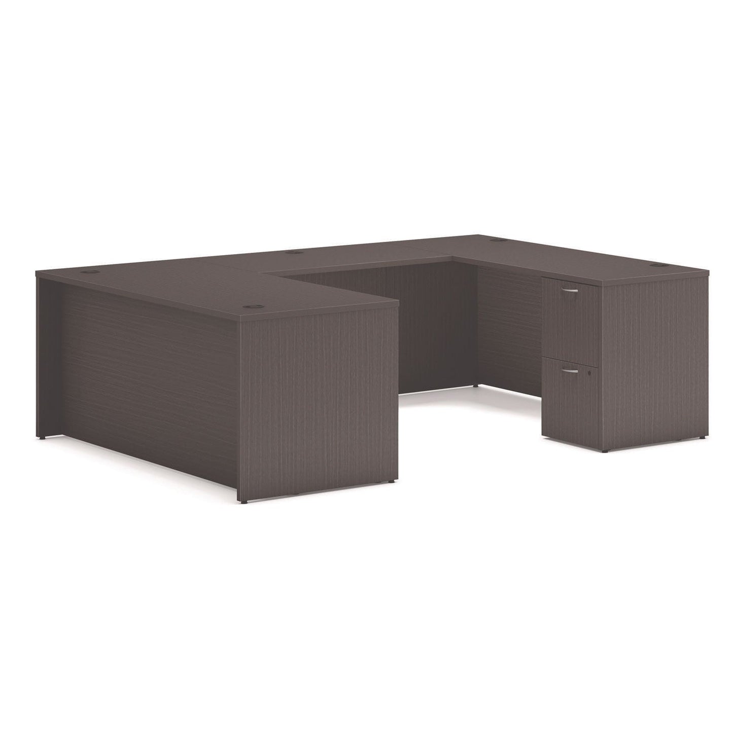 HON Mod U-Station Bundle, 66" x 96" x 29", Slate Teak (HONMOD077)