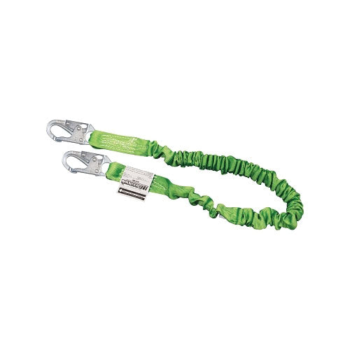 Honeywell Manyard® II Shock-Absorbing Lanyards, 310 lb Capacity, Locking Snap Hooks, 1 Leg (493-216M-Z76FTGN)