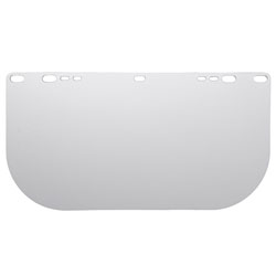 Jackson Safety® F20 Polycarbonate Faceshield, 8154LBPYCB, Uncoated, Clear, Unbound, 15.5 in L x 8 in H (138-30706)