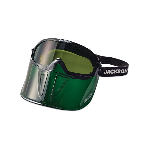 Jackson Safety® GPL500 Series Premium Goggle with Detachable Face Shield, Green Frame, AF, Shade 3 IR (138-21001)