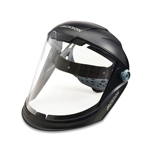 Jackson Safety® MAXVIEW™ Series Premium Face Shields with Headgear, Uncoated/Clear, 9 in H x 13-1/4 in L (138-14200)