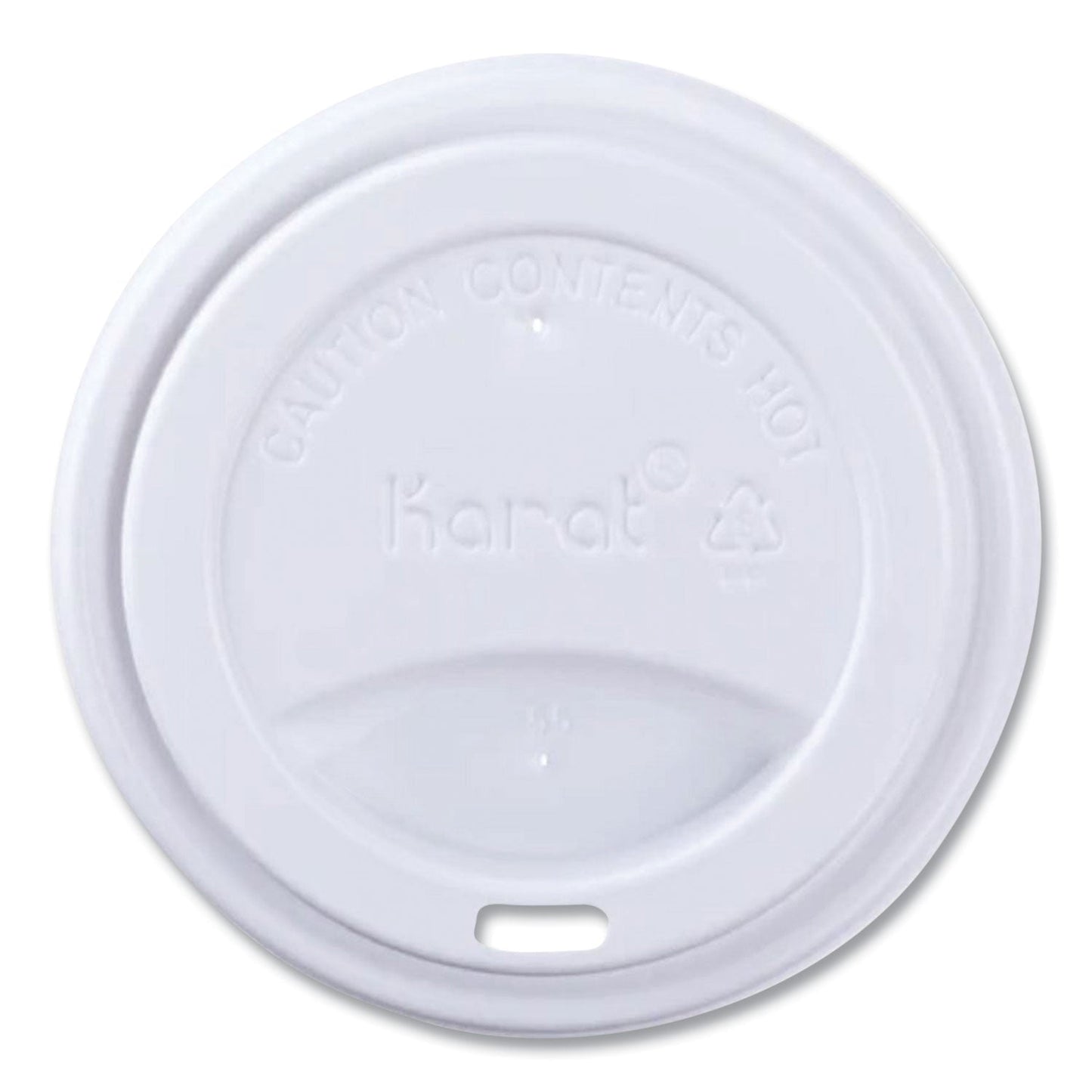 Karat Hot Cup Lids, Fits 10 oz to 24 oz Paper Hot Cups, Sipper Lid, White, 1,000/Carton (KRTCKDL516WPP)