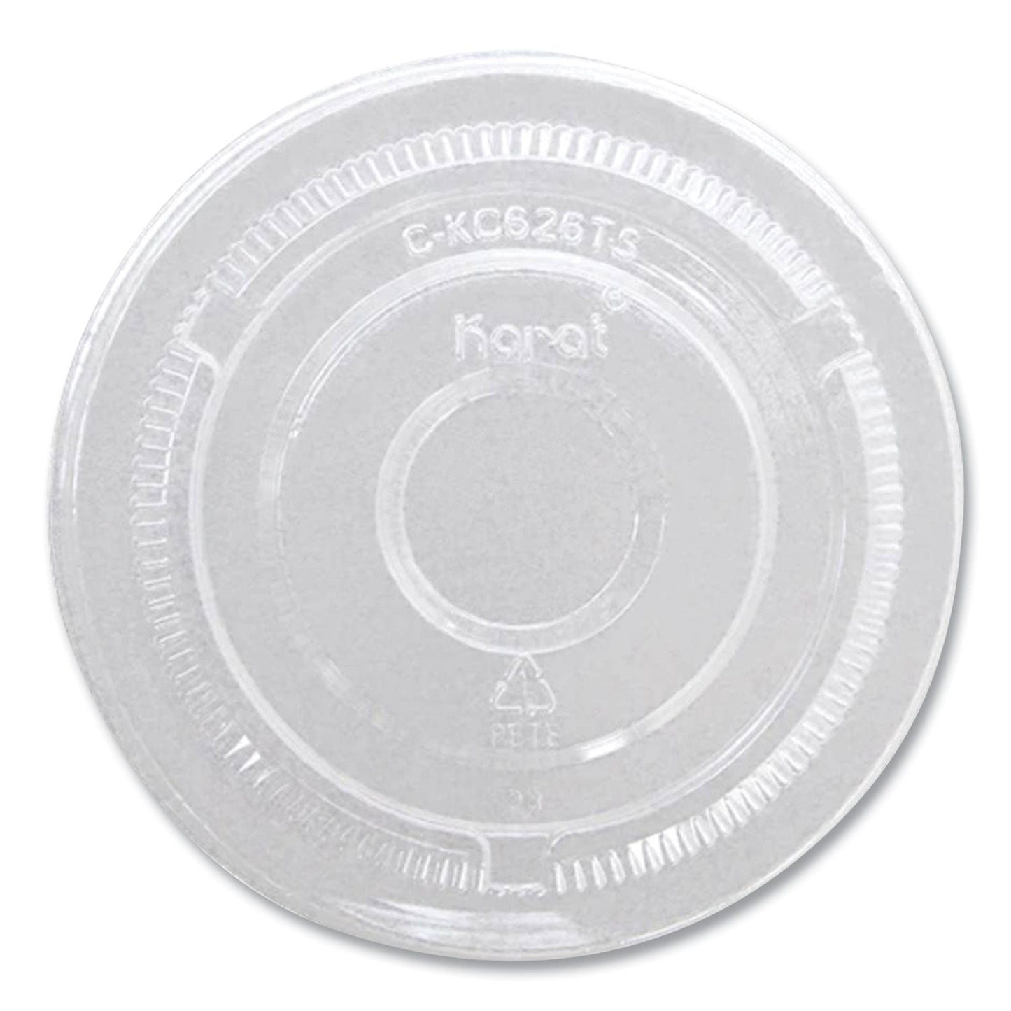 Karat PET Lids, 12 oz to 24 oz Cold Cups, No Hole Flat Lid, Clear, 1,000/Carton (KRTCKC626TSNH)
