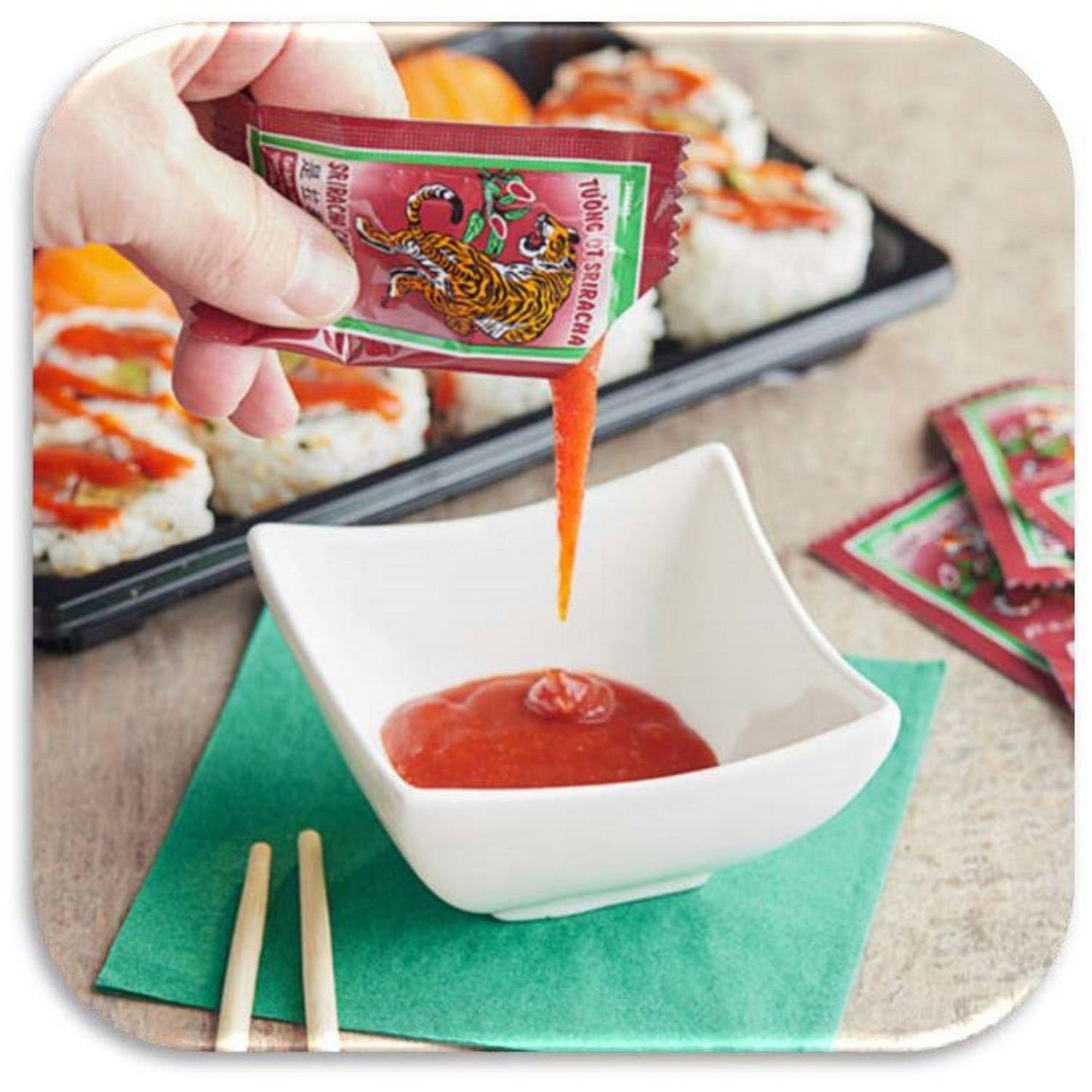 Kari-Out Siracha Sauce, 9 g Packet, 200/Carton (KOT1800600)