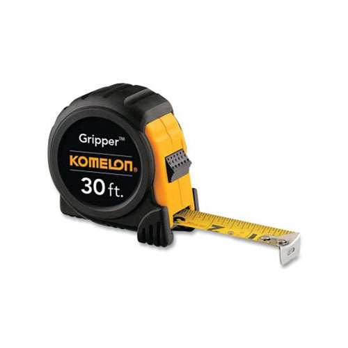 Komelon Usa Gripper™ Series Power Tape, 1 in W x 30 ft L, SAE, Acrylic Coated Yellow Blade, Yellow/Black Case (416-5430)