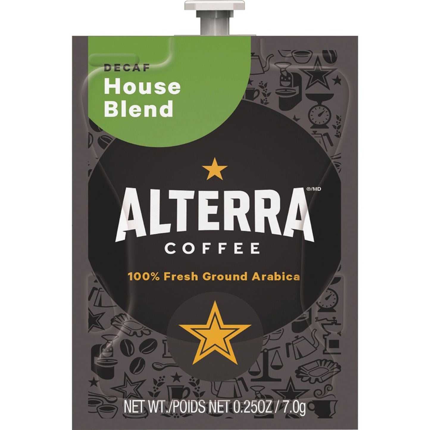 Flavia Alterra Decaf House Blend Coffee Freshpack, 0.25 oz Pouch, 100/Carton (LAV48013)