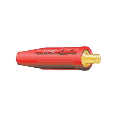 Lenco Cable Connector, Single Oval thru Point Screw Connection, Male, 1/0 thru 2/0 Capacity, Red (380-05054)