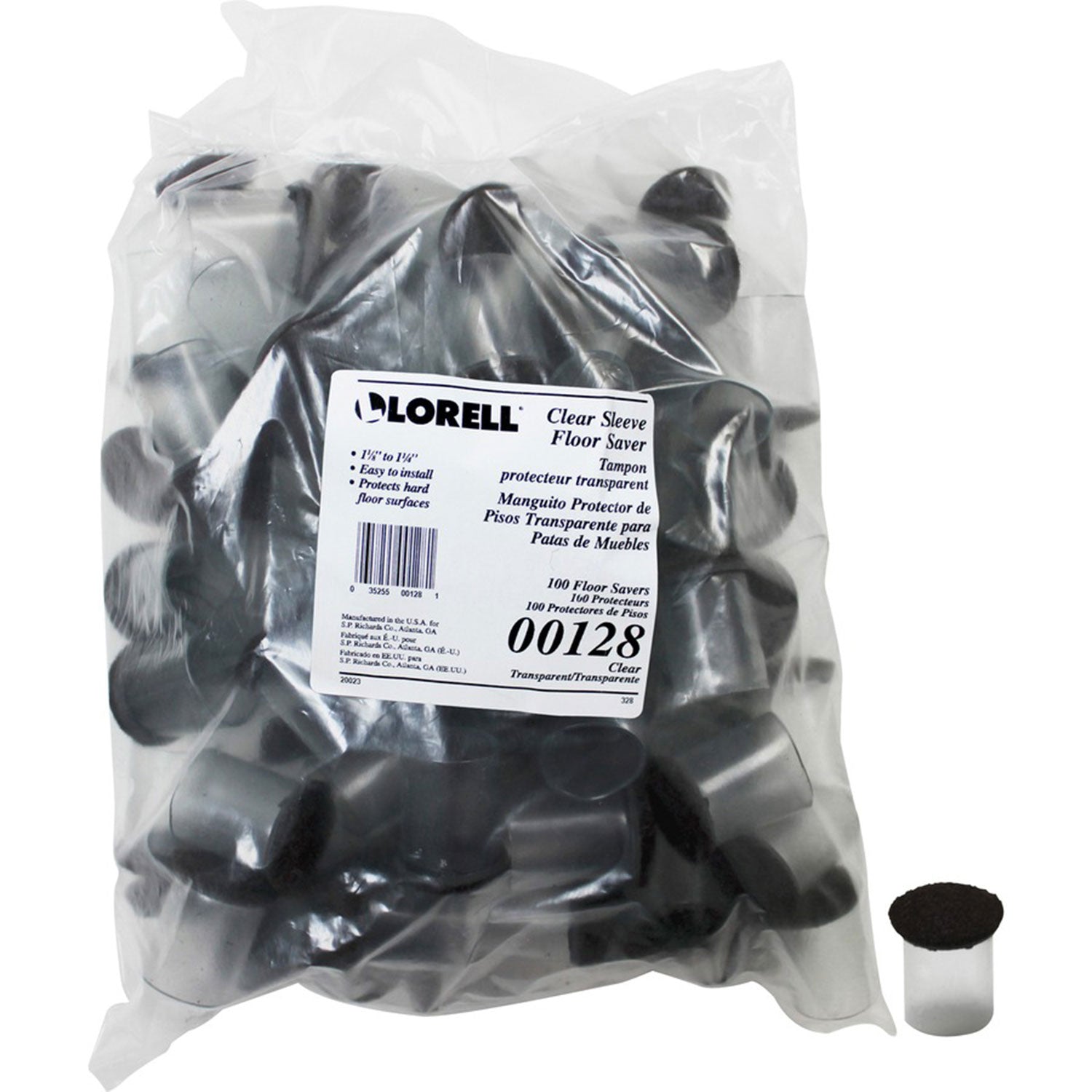 lorell-clear-sleeve-floor-protectors-clear-transparent-100-bag-llr00128_1