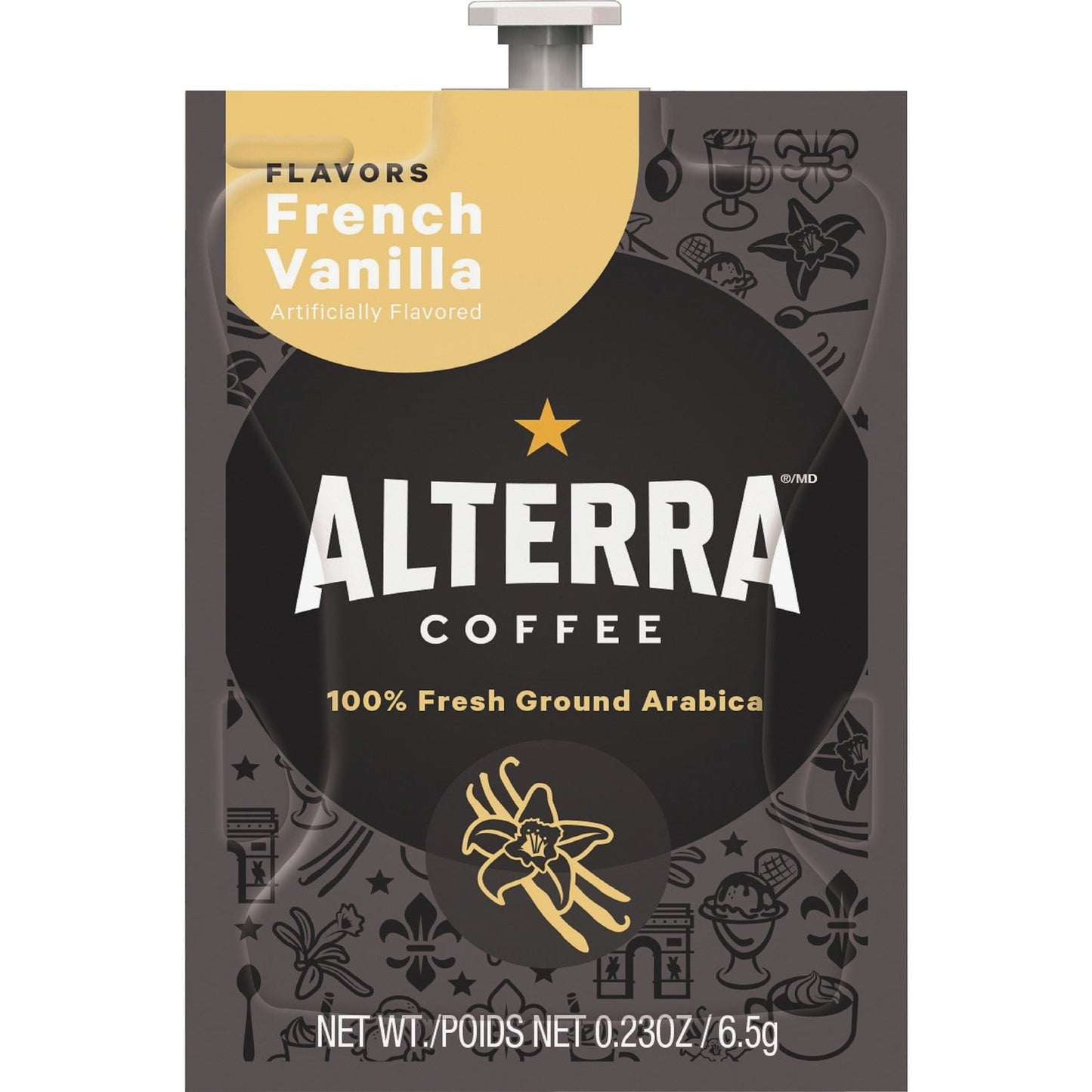 Flavia Alterra French Vanilla Coffee Freshpack, French Vanilla, 0.23 oz Pouch, 100/Carton (LAV48009)