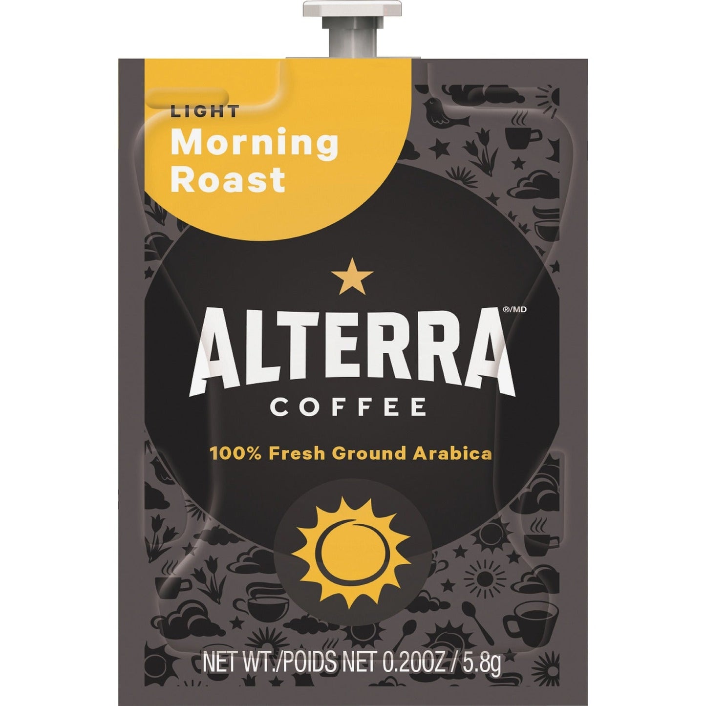 Flavia Alterra Morning Roast Coffee Freshpack, Morning Roast, 0.28 oz Pouch, 100/Carton (LAV48008)