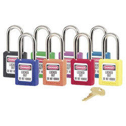 Master Lock® Zenex™ Thermoplastic Safety Lockout Padlock, 410, 1-1/2 W x 1-3/4 H Body, 1-1/2 in H Shackle, KD, Yellow (470-410YLW)