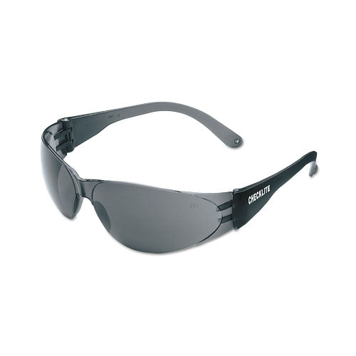 MCR™ Safety Checklite® CL1 Frameless Safety Glasses, Polycarbonate Gray Lens, UV-AF®, Smoke Polycarbonate Temples (135-CL112AF)