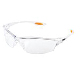 Memphis Glove Law® LW2 Series Safety Glasses, Clear Lens, TPR Nose Piece and Temple Inserts, Clear Frame (135-LW210)
