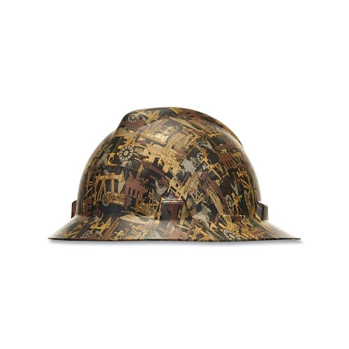 MSA V-Gard® Hydro Dip Finish Slotted Cap/Hat Assembly, Fas-Trac® III Suspension, Hat, Oilfield Camo (454-10204783)
