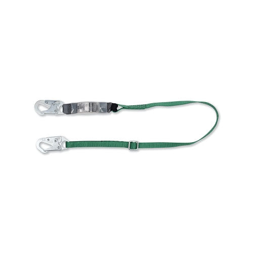 MSA V-Series Standard Single-Leg Adjustable Shock Absorbing Lanyard, 6 ft, Small Snaphooks (454-10191755)