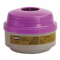 North Safety® Defender™ Multi-Purpose Cartridge/Filter, Olive/Magenta, used with 5500/7700 Half Masks, 5400/7600 Full Facepieces (068-75SCP100L)