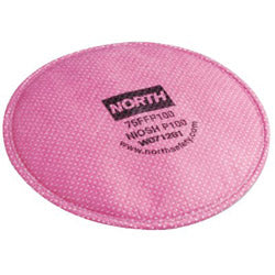 North Safety® Pancake Series Filter, Resist Dust, Mist, Fumes, for Models 5500, 7700 Half Masks, 5400, 7600 Full Facepiece (068-75FFP100)