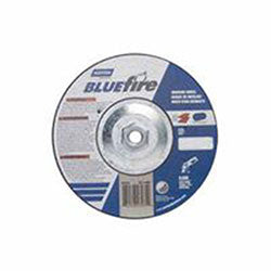Norton BlueFire Type 27 Depressed Center Wheel, 7 in dia, 5/8 in Arbor, 1/4 in Thick, 24 Grit (547-66252843235)