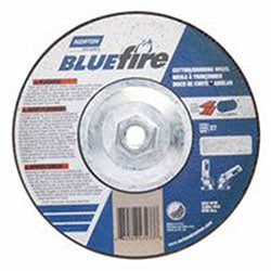 Norton Bluefire Type 27 Depressed Center Wheel, 7 in dia, 5/8 in Arbor, 1/8 in Thick, 24 Grit, Zirconia/Aluminum Oxide (547-66252843233)