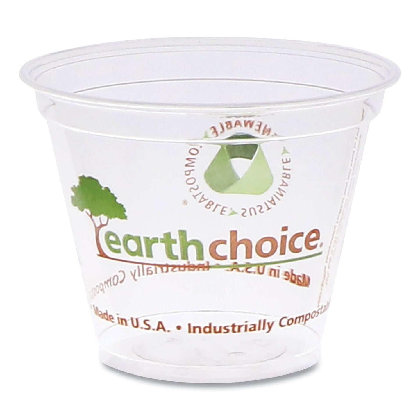 Pactiv EarthChoice Compostable Cold Cups, 9 oz, Clear/Printed, 975/Carton (PCTYPLA9CEC)