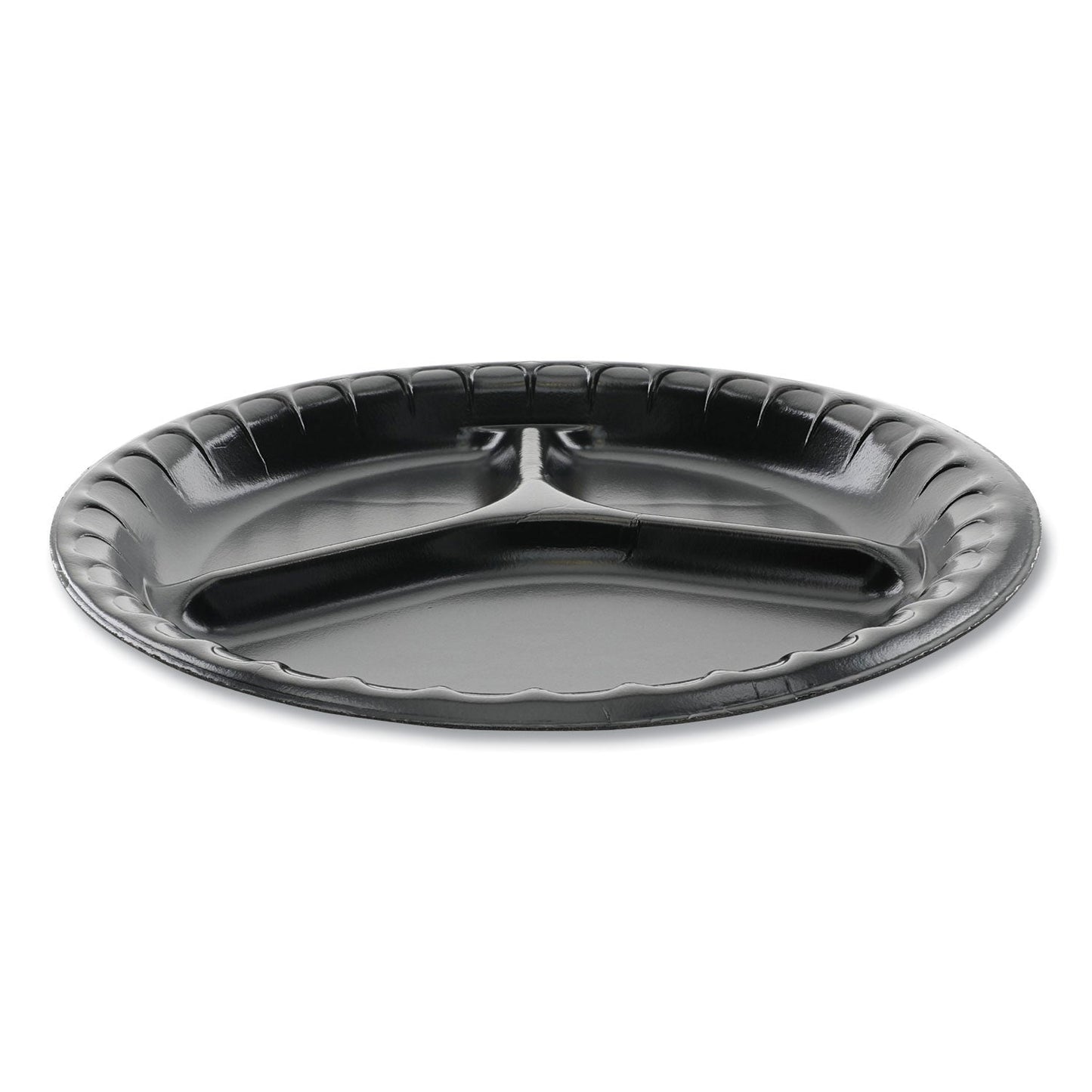Pactiv Laminated Foam Dinnerware, Plate, 10.25" Diameter, Black, 540/Carton (PCT0TKB0044000Y)