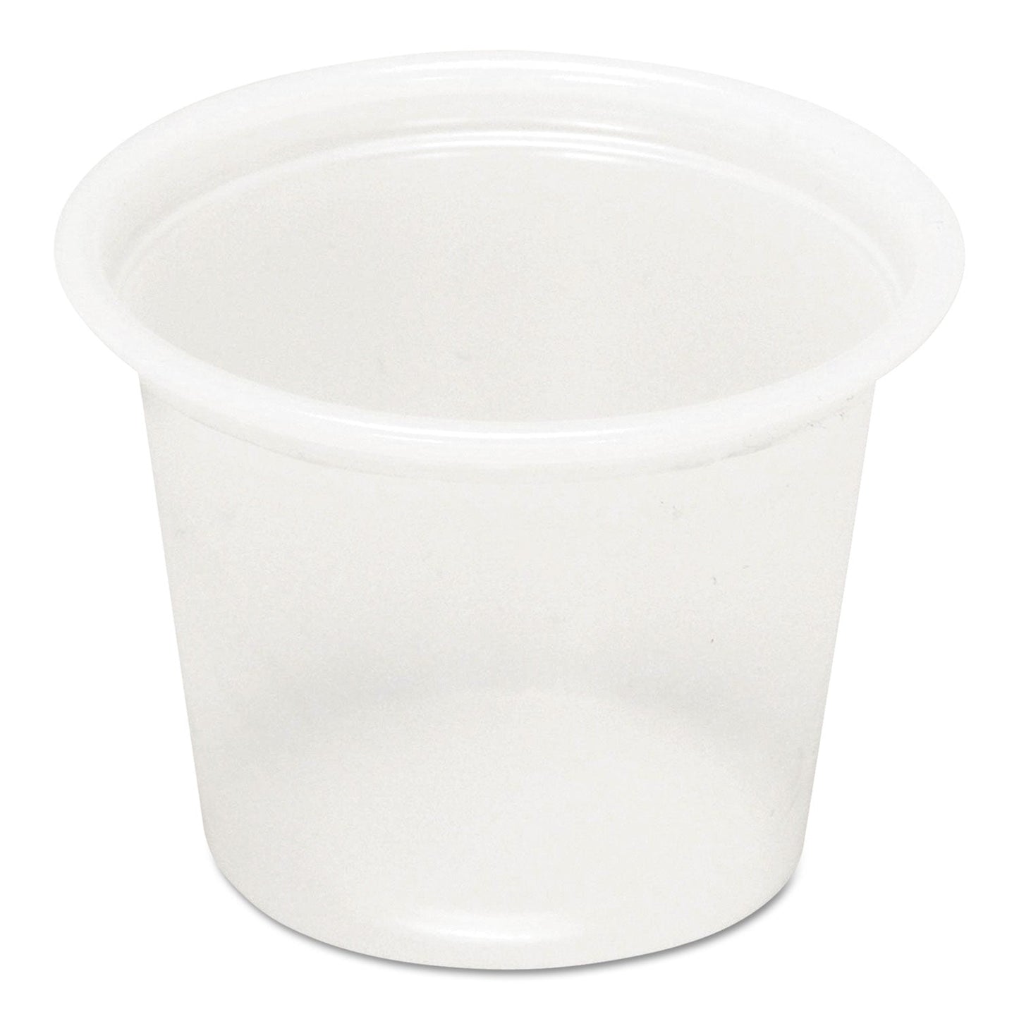 Pactiv Plastic Soufflé Cups, 1 oz, Translucent, 5000/Carton (PACYS100)
