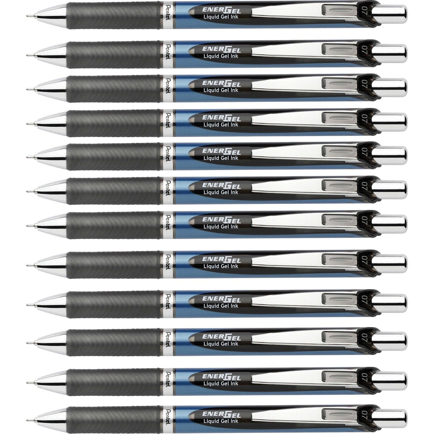pentel-r-gel-pen-retractable-metal-tip-7mm-12-bx-black-barrel-ink-penbln77adz_1