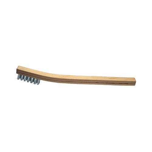 Pferd Inc Welder's Toothbrushes with Stainless Steel Wire, 7-1/2 in L, 3x7 Rows, Bent Wood Handle (410-85055)