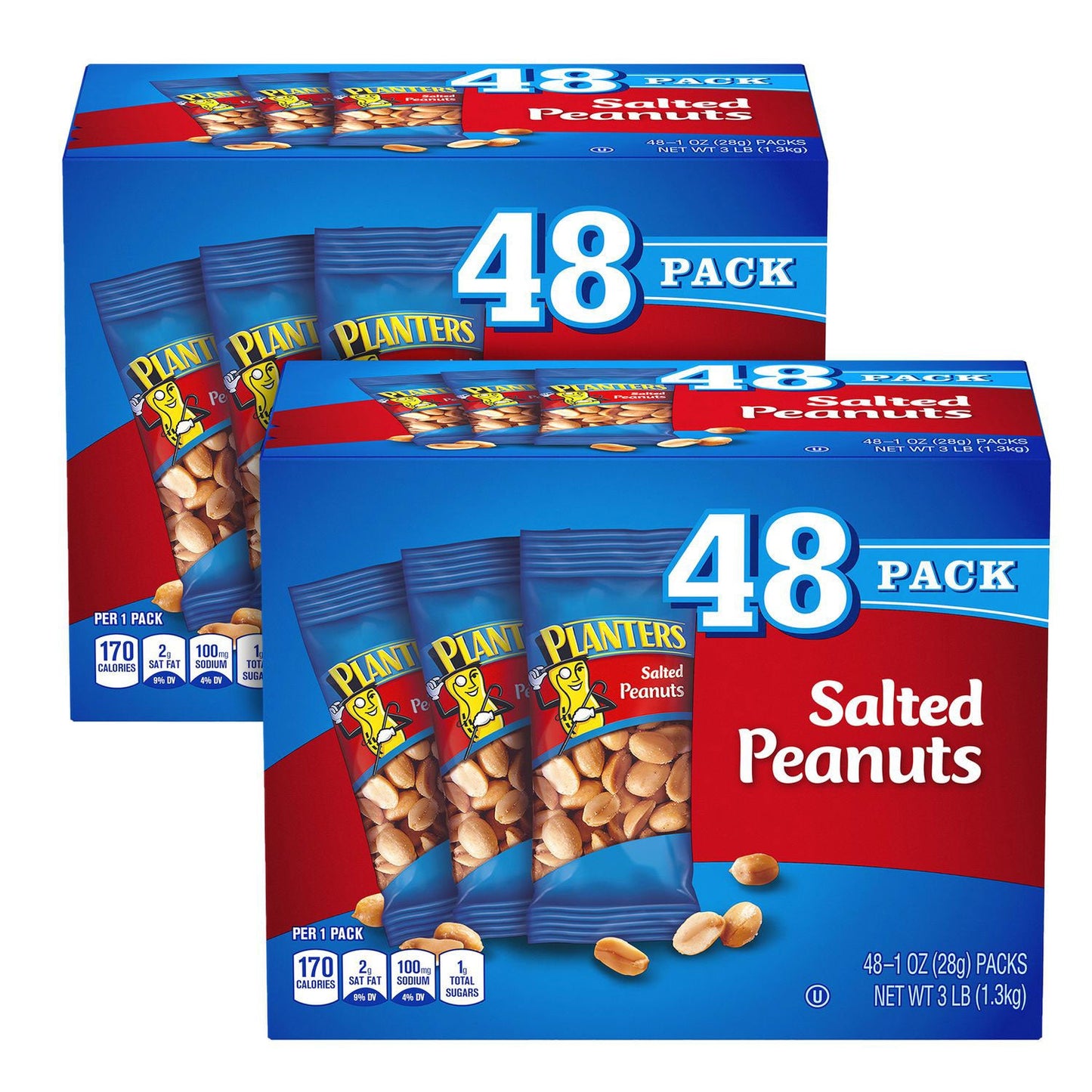 Planters Salted Peanuts, 1 oz Pouch, 48/Box, 2 Boxes/Carton (GRR60004074)