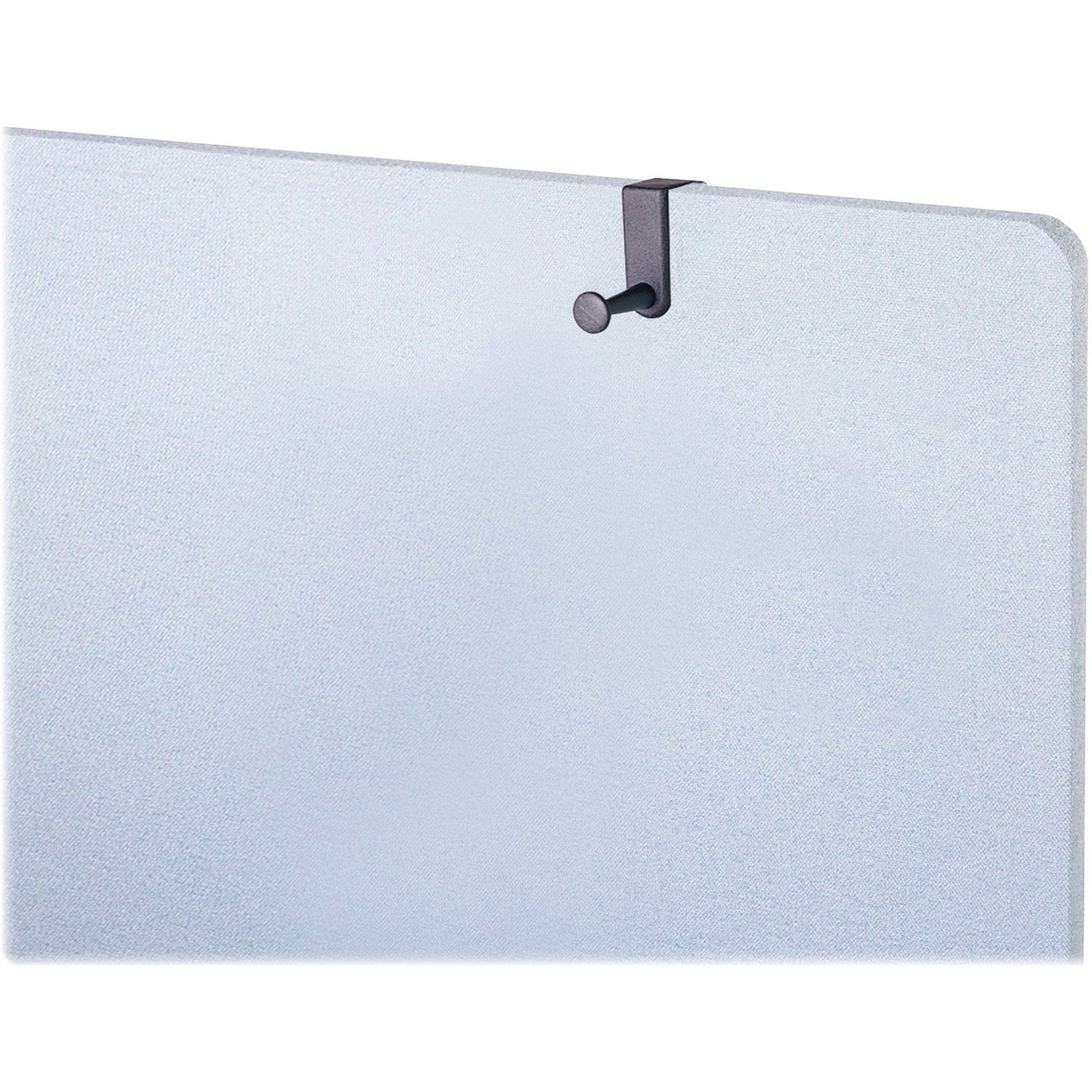 Quartet One-Post Over-The-Panel Hook with Garment Hanger, 1 1/2" - 3" Panels, Black (QRT20701)