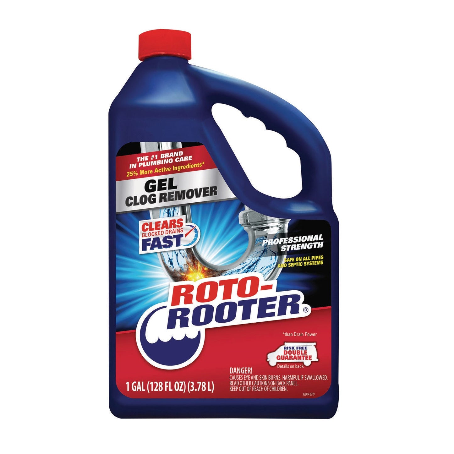 ROTO-ROOTER Gel Clog Remover, 1 gal Bottle, 4/Carton (RST351399)