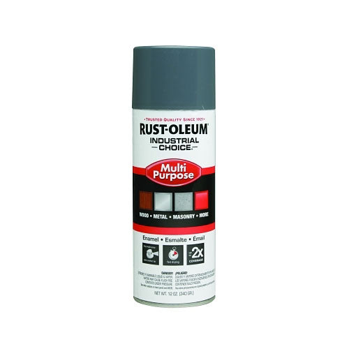 Rust-Oleum Industrial Choice 1600 System Enamel Aerosols, 12 oz, Universal Gray, High-Gloss (647-1686830V)