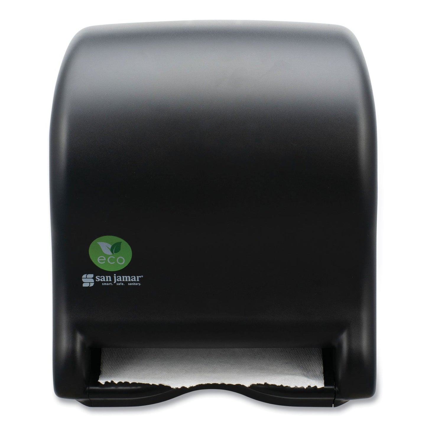 San Jamar Ecological Green Towel Dispenser, 9.1 x 14.4 x 11.8, Black (SJMT8000REBK)