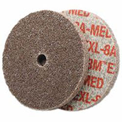 Scotch Brite® EXL Unitized Deburring Wheel, 3 in x 1/4 in, Medium, Aluminum Oxide, 18100 rpm (405-048011-15462)