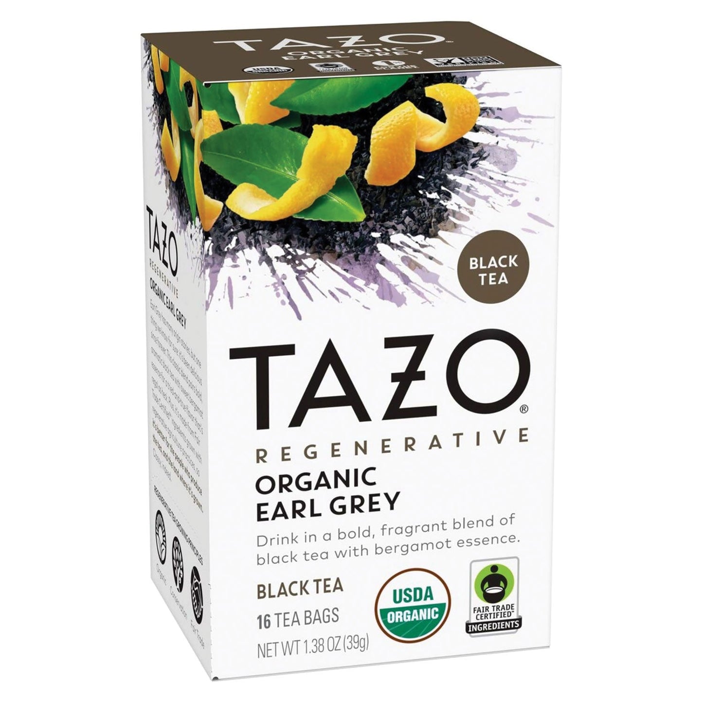 Seattle's Best Tea Bags, Organic Earl Grey, 16/Box, 6 Boxes/Carton (TZO00352)
