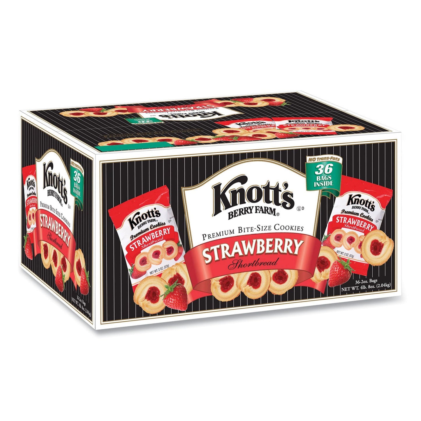 Smucker's Premium Berry Jam Shortbread Cookies, Strawberry, 2 oz, 36/Carton (KNOBIS59637)
