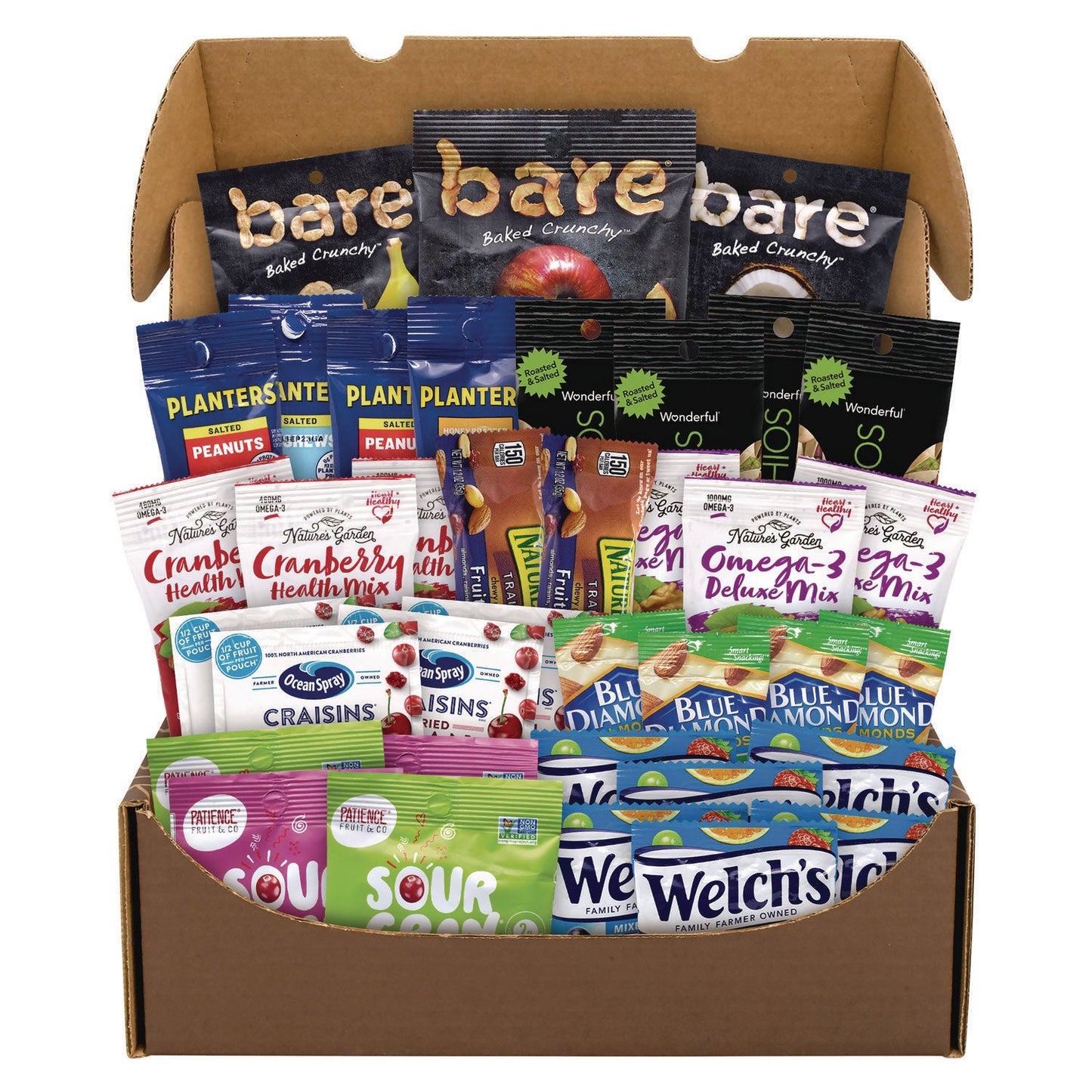 Snack Box Pros Fruits and Nuts Snack Box, 37 Assorted Snacks/Box (GRR70000155)