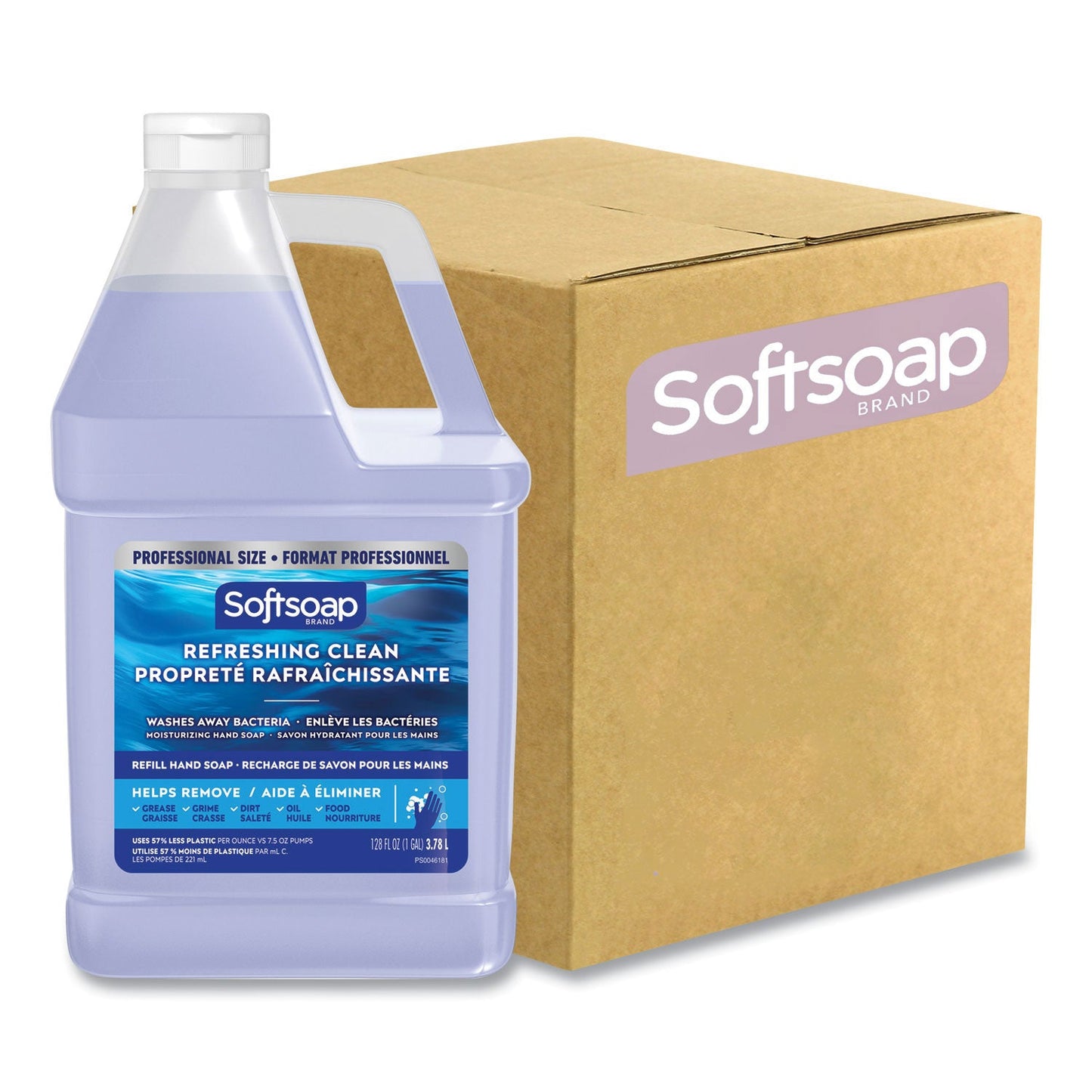 Softsoap Liquid Hand Soap Refills, Refreshing Clean, 128 oz, 4/Carton (CPC61036482CT)