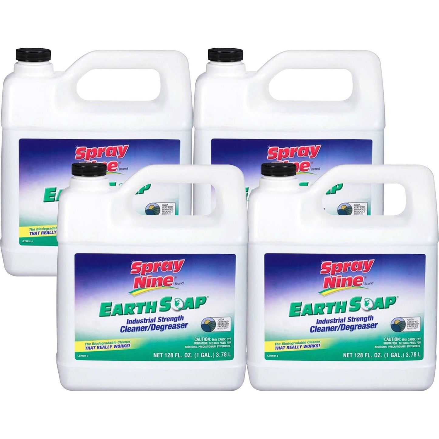 Spray Nine Earth Soap Concentrated Cleaner/Degreaser, 1gal Bottle, 4/Carton (ITW27901)