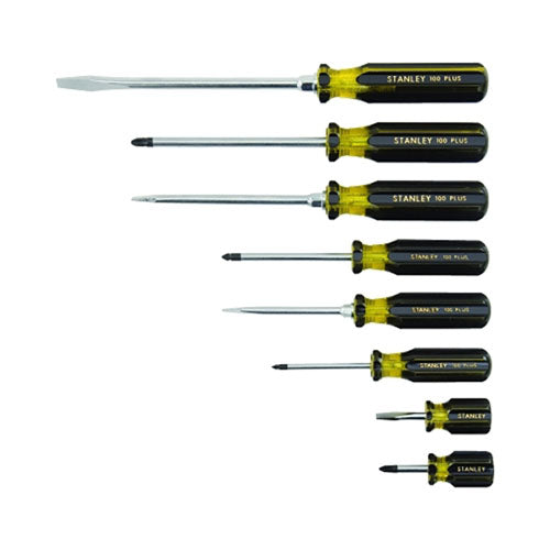 Stanley Bostitch® 100 Plus® 8 Pc Combination Screwdriver Set, Phillips®, Slotted, 1/4 in, 7/32 in, 5/16 in, 3/8 in (680-66-158-A)