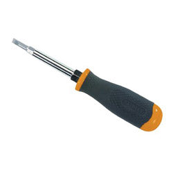 Stanley Bostitch® 6-Way Screwdriver, #1, #2, 1/4 in, 3/16 in Tips, 7-3/4 in Length, Keystone Slotted/Phillips (680-68-012)
