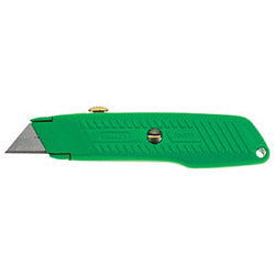 Stanley Bostitch® Interlock® High Viz Retractable Utility Knife, 5-7/8 in L, Carbon Steel, Green (680-10-179)