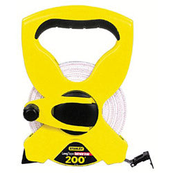 Stanley Bostitch® Open Reel Fiberglass Long Tape, 200 ft x 1/2 in, Front-Fractional 1/8 in, Back-1/10 in Double Sided, Yellow (680-34-793)