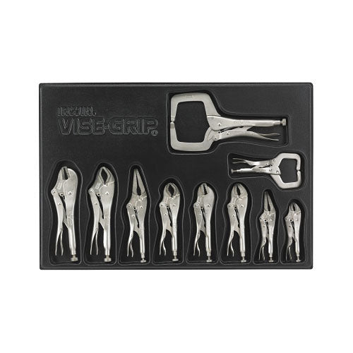 Stanley Bostitch® The Original™ 10-Pc Locking Plier Set with Tray, 5 in, (2) 6 in, (2) 7 in, 9 in, 10 in, 11 in (586-1078TRAY)