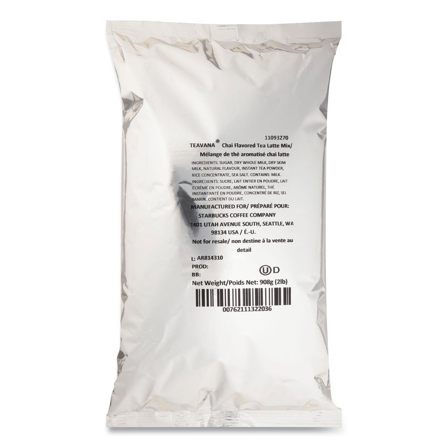 Starbucks Teavana Chai Tea Latte Mix, Chai, 2 lb Bag (SBK12421380)