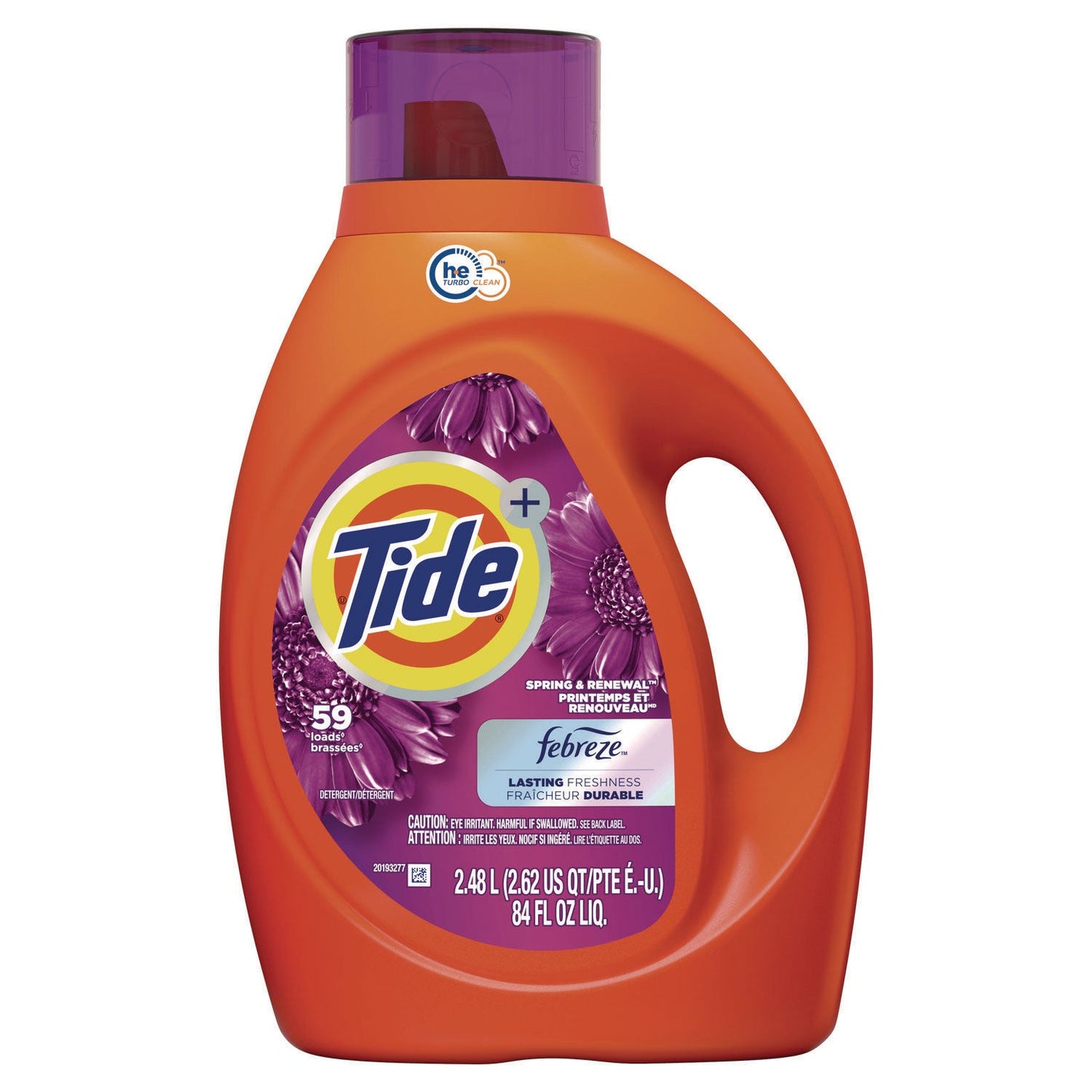 Tide Plus Febreze Liquid Laundry Detergent, Spring and Renewal, 84 oz Bottle, 4/Carton (PGC12237CT)