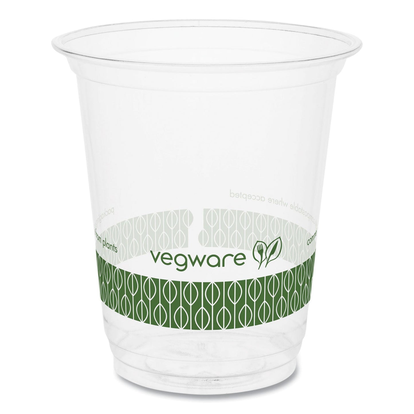 Vegware 76-Series Cold Cup, 7 oz, Clear/Green, 1,000/Carton (VEGR200G)