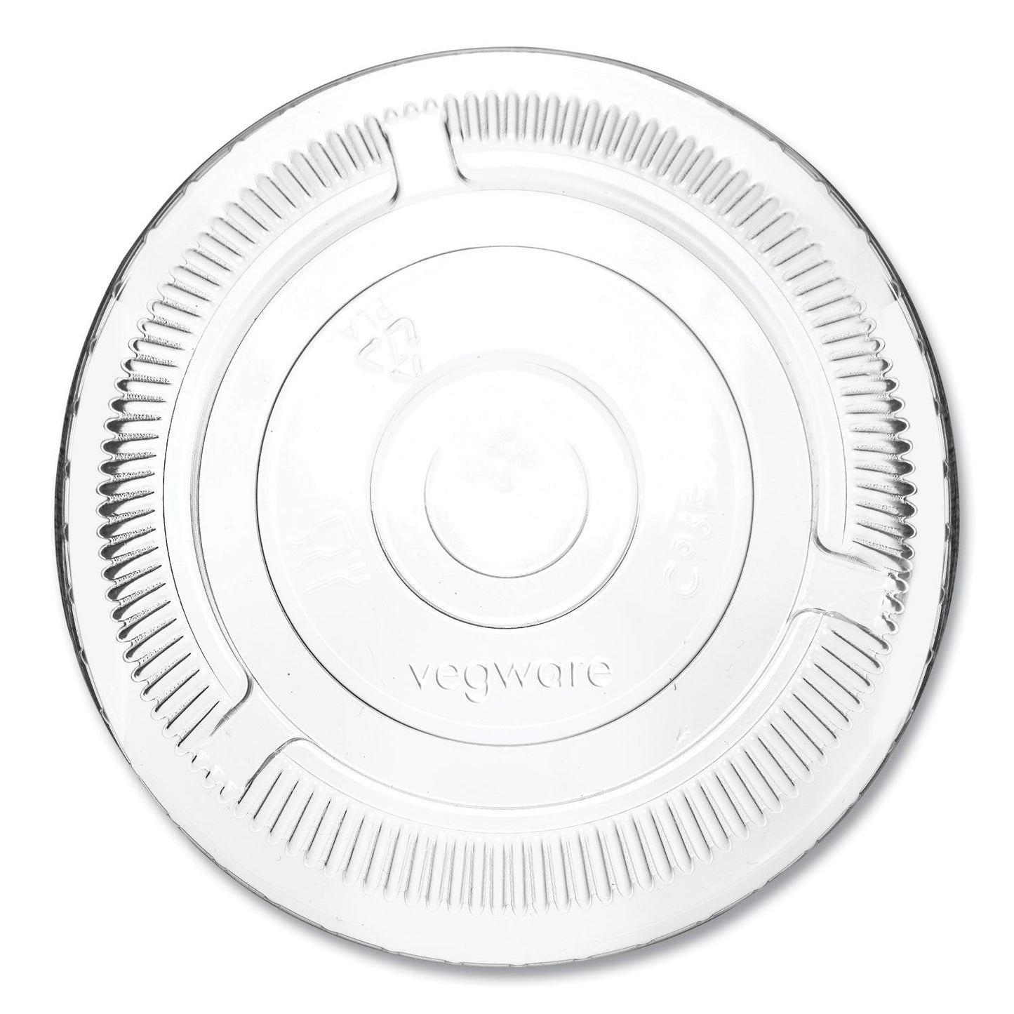 Vegware 96 Series Cold Cup Lids, Fits 96-Series Cups,1,000/Carton (VEGC96FCH)